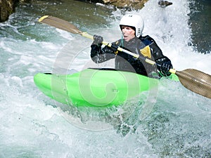 Female kayaker