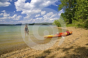 Female Kayaker