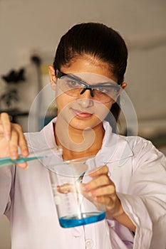 Female laboratory assistant