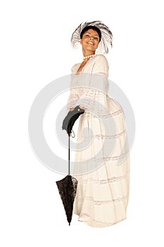 Female in lace dress and accessories