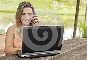 Female with a laptop