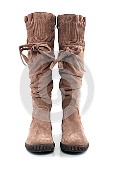 Female leather boots