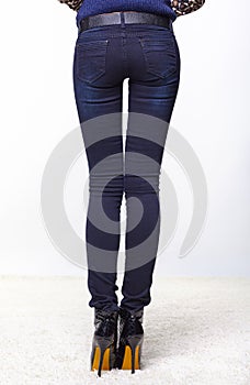 Female legs in jeans