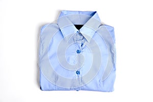 Female light blue formal shirt.