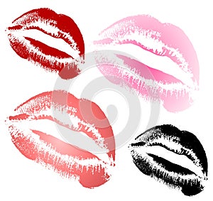 Female Lips Lipstick Kiss Vectors