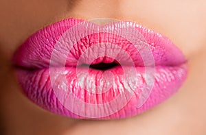 Female lips pink