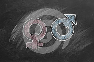 Female and male gender symbols