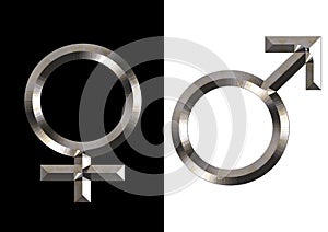 Female and male symbols photo