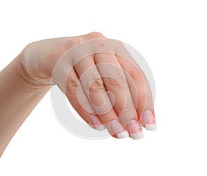 Female manicured hand photo