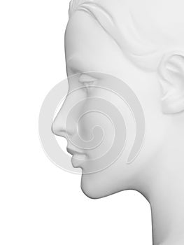 Female Mannequin Profile with clipping path
