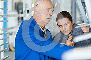 female manual worker in training