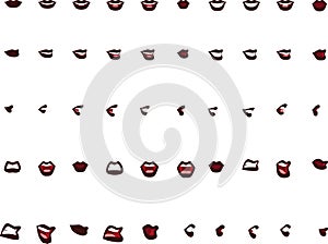 50 female mouth positions -brown lips