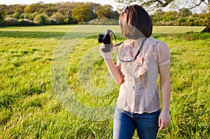 Female nature photographer