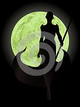 Female necromancer full moon