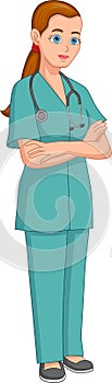 female nurse cartoon