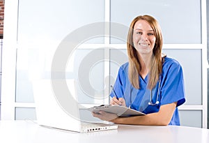 Female Nurse in a modern office