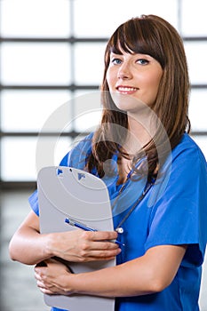 Female Nurse in a modern office