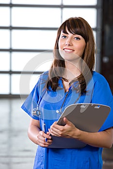 Female Nurse in a modern office