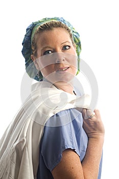 Female nurse studio portrait