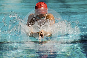 Female Participant Swimming