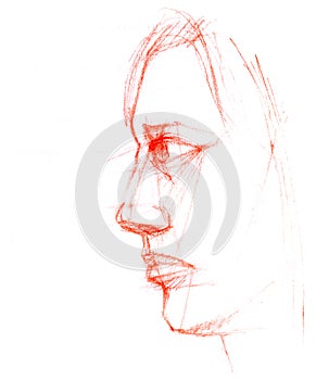 Female pastel portrait