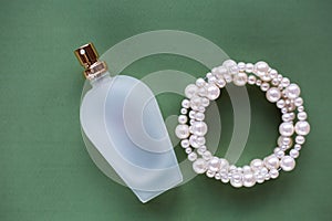 Female perfume with pearls