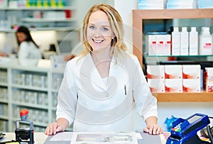 Female pharmacutical chemist portrait