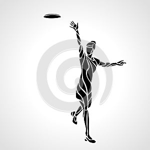 Female player is throwing flying disc