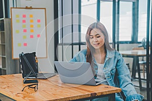 Female programmer working on coding, software development and web design.Concept technology development