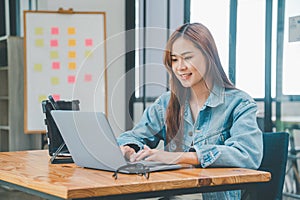 Female programmer working on coding, software development and web design.Concept technology development