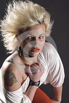 Female punk teenager portrait
