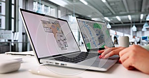 Female Real Estate Agent Using Virtual Technology