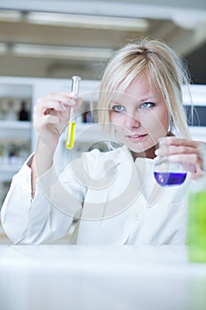 Female researcher in a chemistry lab