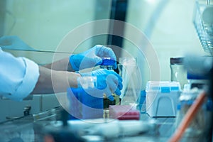 Female researcher in a chemistry lab