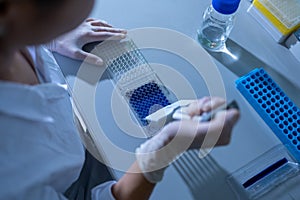 Female researcher in a chemistry lab