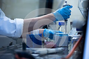 Female researcher in a chemistry lab