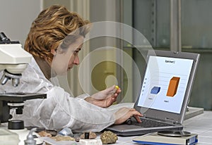 Female Researcher Working