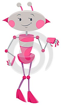 Female robot cartoon comic character