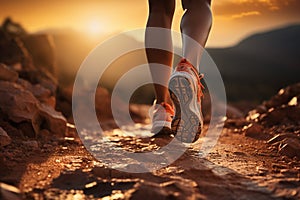 Female runner - closeup