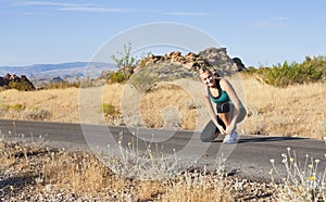 Female runner ready for a morning jog