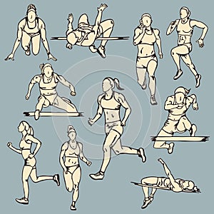 Female Runner Sport Illustration