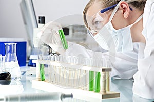 Female Scientist or Doctor In Laboratory photo