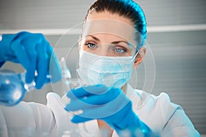 Female scientist working in laboratory