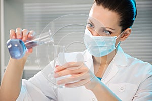 Female scientist working in laboratory