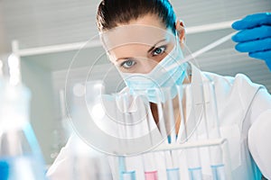 Female scientist working in laboratory