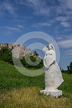 Female sculpture in Devin castle