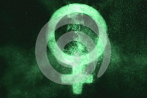 Female sex symbol. Green symbol