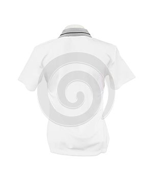 Female shirt template on the mannequin on white background