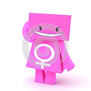 Female sign 3D character