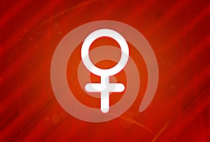 Female sign icon isolated on abstract red gradient magnificence background